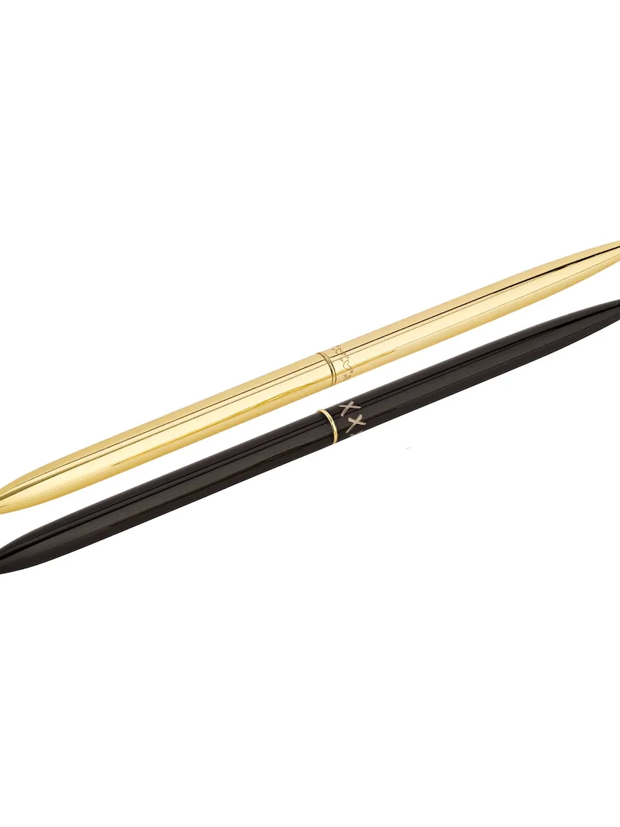 комплект луксозни химикалки в черно и златно